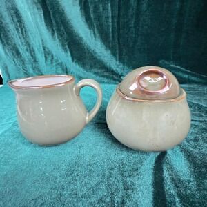 Sango Visions Green Cream and Sugar Set Avocado Green Discontinued